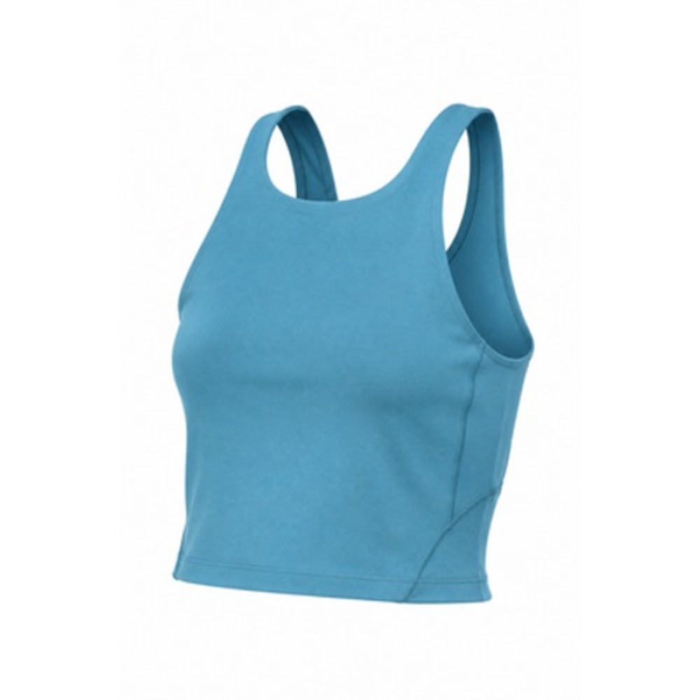 Lululemon Sports Bra Womens XS Blue High Neck Longline Tank Top Athletic Yoga